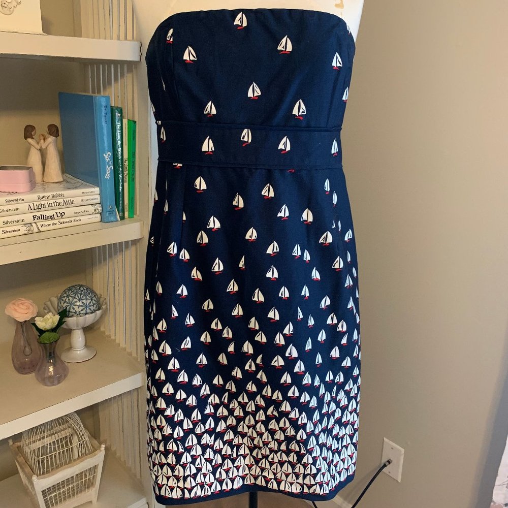 Vineyard Vines Strapless Cotton Dress